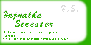 hajnalka serester business card